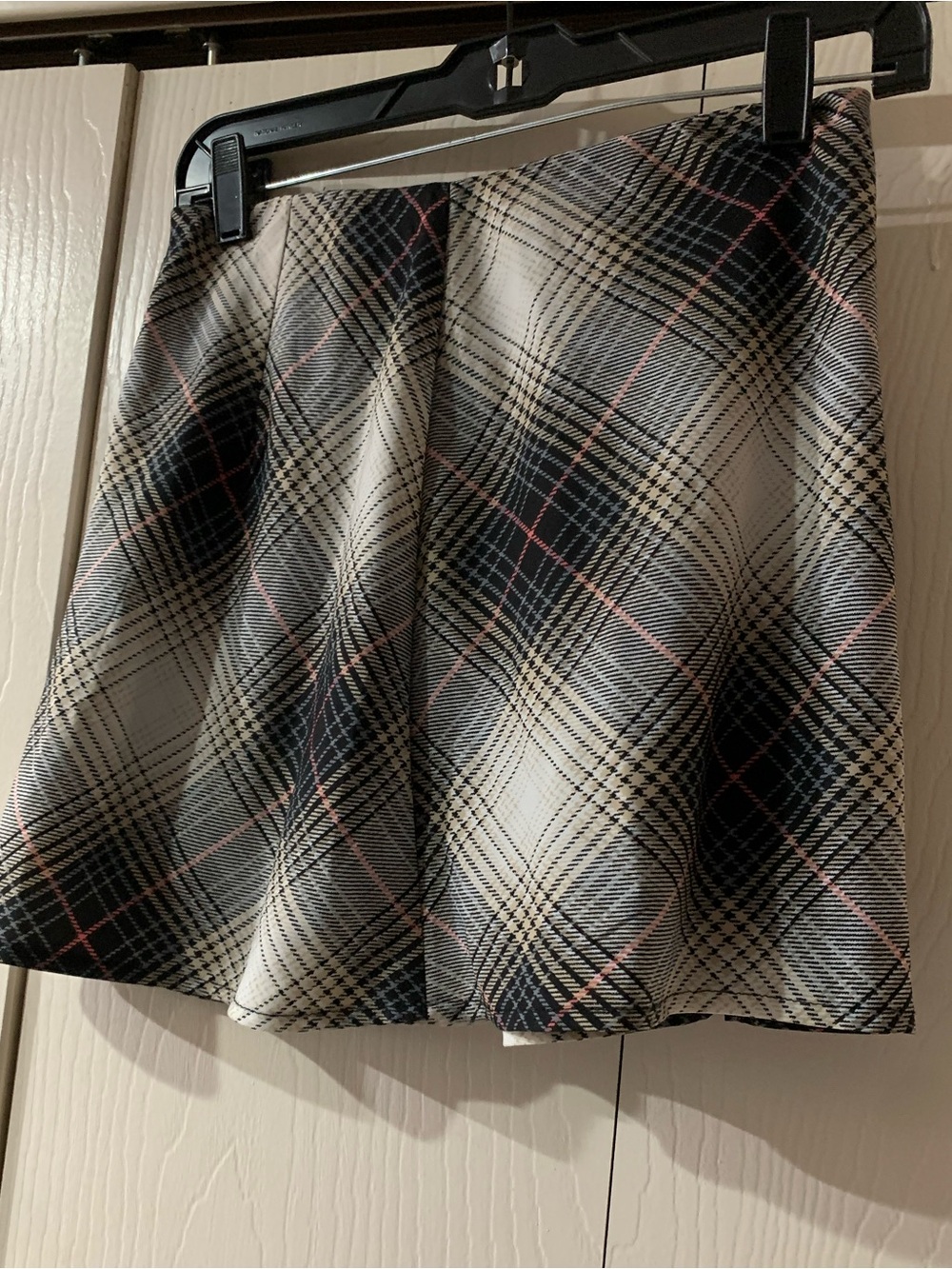 Forever 21 Plaid Mini Skirt in Black, Cream and Pink